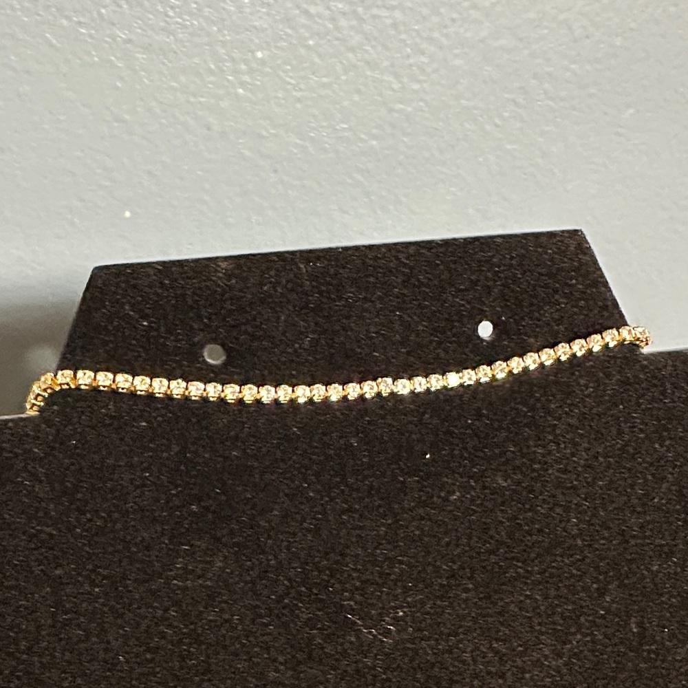 CHRISTMAS GIFT ALERT ‼️ Elegant Stainless Steel Gold Tennis Bracelet